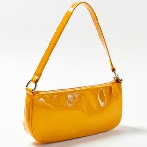 Urban Outfitters Patent Leather Baguette Bag in Yellow